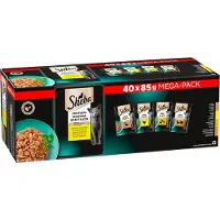 Sheba Mini Filets Poultry Selection i sås våtfoder katt megapack (påsar 85 g)
