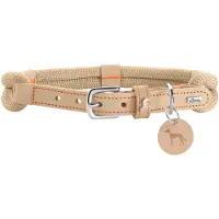 Hunter halsband Malia, beige/natur - Storlek 50/S-M: 35 - 44 cm halsomkrets
