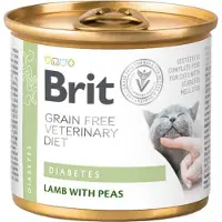 Brit Veterinary Diet Diabetes Lamb Pea våtfoder för katter med diabetes 200g