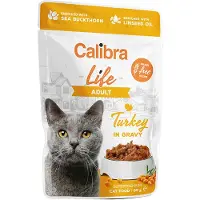 Calibra Life Pouch Vuxen Kalkon I Sås 28x85g Blötmat För Katt