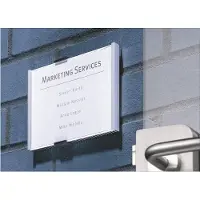 Durable Vægskilt, Info Sign, aluminium, HxBxD: 10,55 x 14,9 x 1,5 cm, sølvfarvet