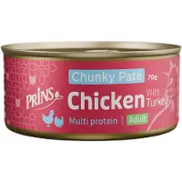 Prins Chunky Paté Adult kyckling med kalkon våtfoder katt