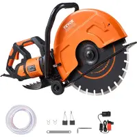 Vevor 16"/40,6 cm elektrisk betongsåg våt-/torrsåg med vattenpump och blad