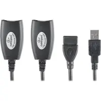 Cablexpert - USB-förlängningskabel - USB - RJ-45 / 4-stifts USB typ A - upp till 30 m