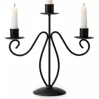 Home Styling Collection tredelat ljusstake i metall, 22 cm