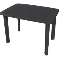 vidaXL Trädgårdsbord antracit 101x68x72 cm plast
