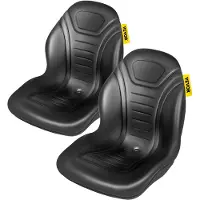 Vevor universellt traktorsäte, kompakt gräsklipparsäte med hög rygg, svart vinylgaffeltrucksäte, centralt dräneringshål, kompaktlastarsäte med monteringsbultmönster på 8" x 11,5" och 11,25" x 11,5