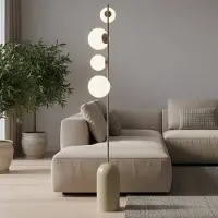 Emibig Golvlampa Etno LP4 LIGHTING, Creme / bärnsten, Vardagsrum / matsal, Glas, Modern, Golvlampa