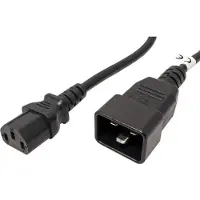 PremiumCord maitinimo laidas 230V 10A 1m, IEC 320 C13 - IEC 320 C20 jungtys