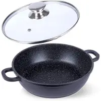 Orion GRANDE 24 cm gjutjärnsstekpanna med lock och granitnon-stickbeläggning (2,5 L)
