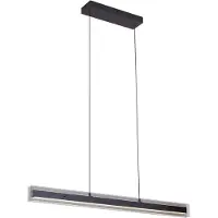 QAZQA Modern pendellampa svart med rökglas inkl. LED Easylift - Catch