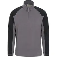 Mountain Warehouse Mens Ashbourne II Half Zip Fleece Top (Mörkgrå)