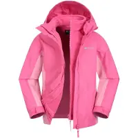 Mountain Warehouse Lightning 3 in 1 vattentät jacka för barn/ungdomar (ljusrosa)