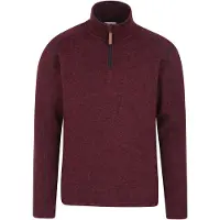 Mountain Warehouse Mens Idris II Half Zip Fleece Top (Mörkröd)
