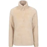 Mountain Warehouse Dam Teddy Fleece Halvlång Zip Fleece Tröja (Beige)