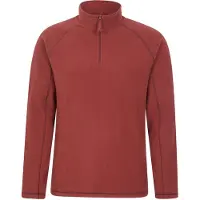 Mountain Warehouse Mens Ashbourne II Half Zip Fleece Top (Vinröd)