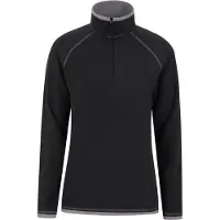 Mountain Warehouse Dam/Ladies Montana Half Zip Fleece Top (Svart)