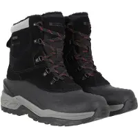 Mountain Warehouse Mens Snowdon Extreme Suede Snow Boots (Svart)
