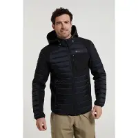 Mountain Warehouse Mens Turbine II Softshell vadderad jacka (Jet Black)