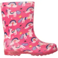 Mountain Warehouse Barn/Kids Splash Unicorn And Rainbow Light Up Wellington Stövlar (Ljusrosa)