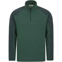 Mountain Warehouse Mens Ashbourne II Half Zip Fleece Top (Khaki Green)