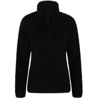 Mountain Warehouse Fleece Teddy Fleece Quarter Zip Fleecetröja för dam/dam (Svart)