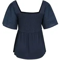 Mountain Warehouse dam/dam Verona Broderie Sleeve Top (Marin)