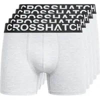 Crosshatch Mens Astral Boxershorts (Förpackning med 5 st) (Grey Marl)