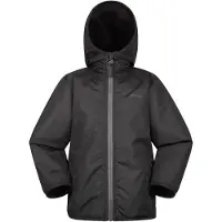 Mountain Warehouse Barn Robin Borg Fodrad Vattentålig Jacka (Svart)