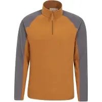 Mountain Warehouse Mens Ashbourne II Half Zip Fleece Top (Senap)