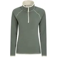 Mountain Warehouse Dam/Ladies Montana Half Zip Fleece Top (Mörkgrön)