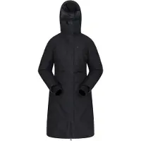 Mountain Warehouse Hybridjacka för damer/kvinnor Polar Down med lång längd (Svart)