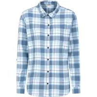Mountain Warehouse Womens/Ladies Balsam Brushed Flannel Longline Shirt (Blue)
