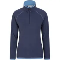 Mountain Warehouse Fleece-topp med halv dragkedja för damer/kvinnor Montana (marin)