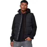 Crosshatch Mens Kampnew Präglad Gilet (Svart)