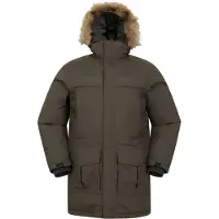 Mountain Warehouse Antarctic Extreme vattentät dunjacka för herrar (mörk kaki)