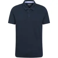 Mountain Warehouse Mens Hasst II Ekologisk Polotröja (Marin)