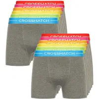 Crosshatch Mens Astral Boxershorts (Förpackning med 12 st) (Charcoal Marl)