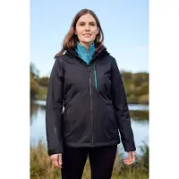 Mountain Warehouse Dam/Dotter Rainforest II Extreme Vattentät Jacka (Jet Black)