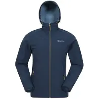 Mountain Warehouse Mens Exodus Waterproof Soft Shell Jacket (Blue)