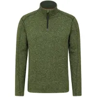 Mountain Warehouse Herr Idris II Halvdraget Fleece Topp (Mörk Khaki)