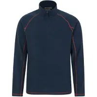 Mountain Warehouse Mens Ashbourne II Half Zip Fleece Top (Marin)