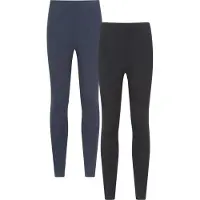 Mountain Warehouse Dam Kattong Blended Midweight Leggings (2-pack) (Svart)