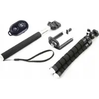 Xrec Selfiepinne 4-i-1 / stativ flexibelt / fjärrkontroll / monopod / hållare för telefon / smartphone