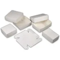 Kakė Makė Tårtbox vik-ihop själv nr 1 hög L150xB150xH75 mm papper vit, 250 st/fp
