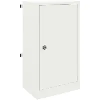 VD Home Furnishing Brevlåda med förvaring och dörr Vit 30 x 20 x 55 cm Stål