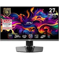 MSI MPG 271QRXDE QD-OLED Spelskärm EEK G (A - G) 67.3 cm (26.5 tum) 2560 x 1440 pixel 16:9 0.03 ms HDMI, DisplayPort, USB-A, USB-C, Hörlursuttag OLED
