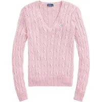 Ralph Lauren för kvinnor. 211971870006 Rosa bomullsjersey i åttastickning (S), Casual