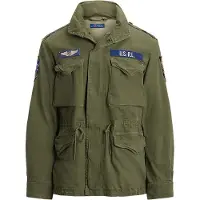 Ralph Lauren för män. 710961616001 Iconic Field Jacket grön (M), Casual, Bomull
