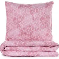 L'essentiel Maison Sängklädesset - 1 påslakan 220 x 240 cm + 2 örngott 60 x 60 cm - 100% förstärkt bomull - Rosa